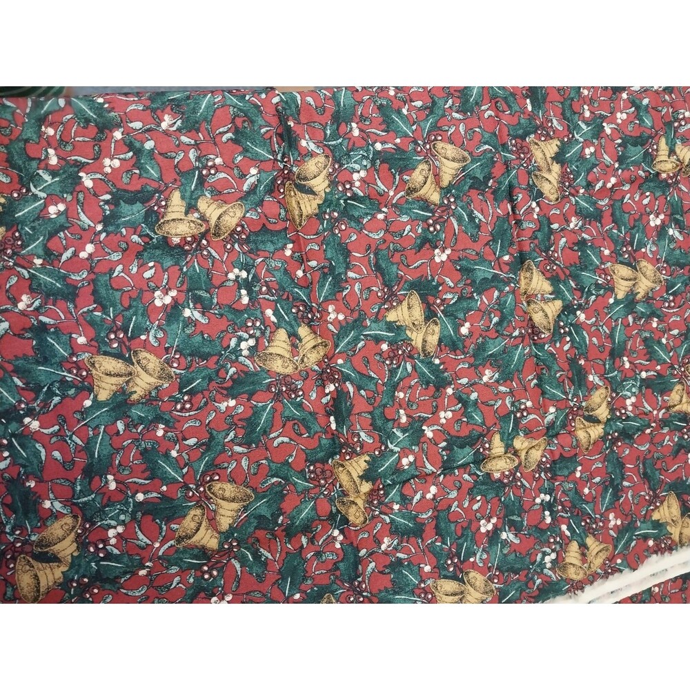 1 Yard 44" Wide Cotton Fabric Misteltoe Mountain Thimbleberries by RJR Bells